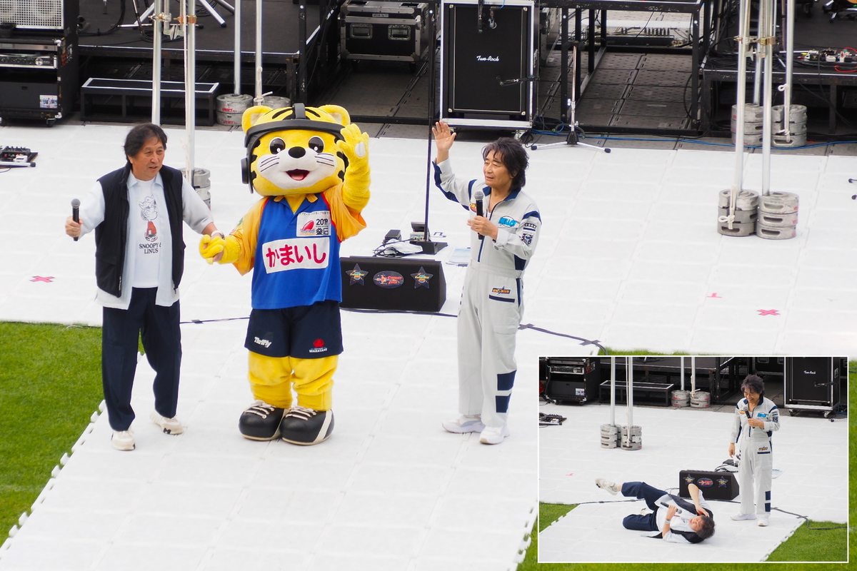 根本要さん(右)と松尾雄治さんの絆トーク